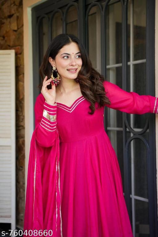 Vichitra Silk  Women Kurti With Dupatta & Bottomwear