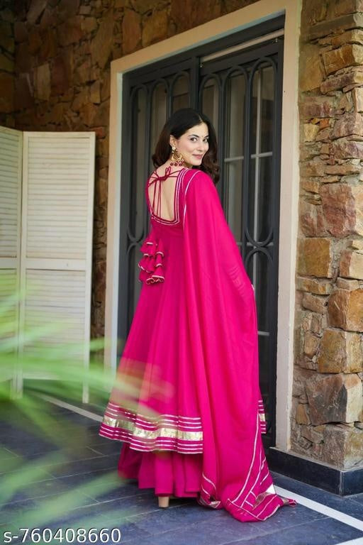 Vichitra Silk  Women Kurti With Dupatta & Bottomwear
