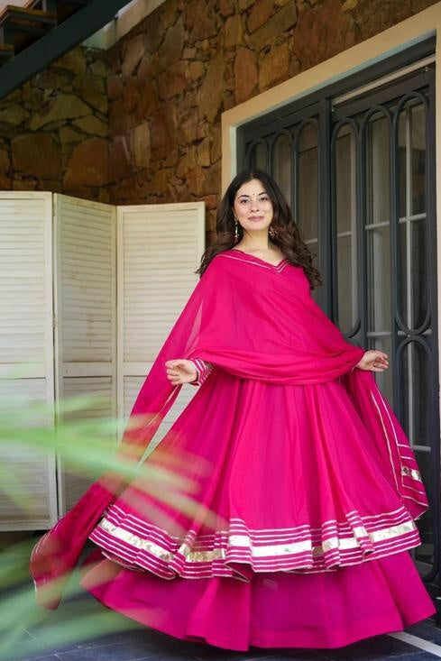 Vichitra Silk  Women Kurti With Dupatta & Bottomwear
